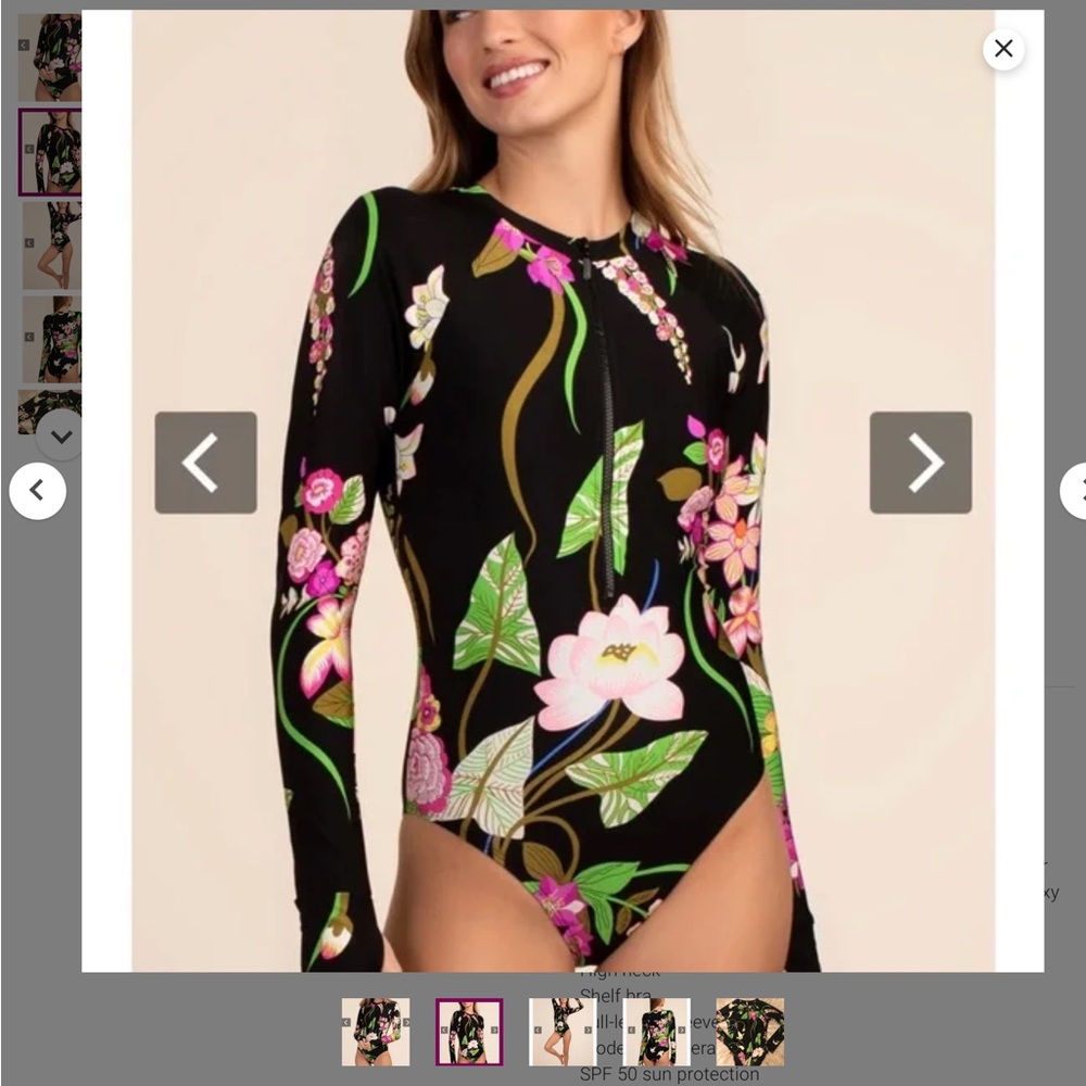 Trina Turk Moonlit one piece suit, size Large. NEW WITH TAGS